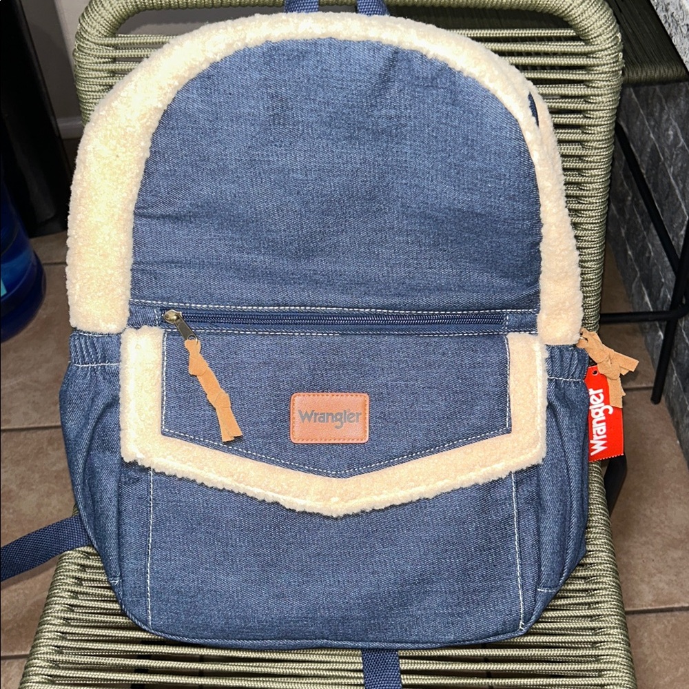 Wrangler Denim and Cream Backpack